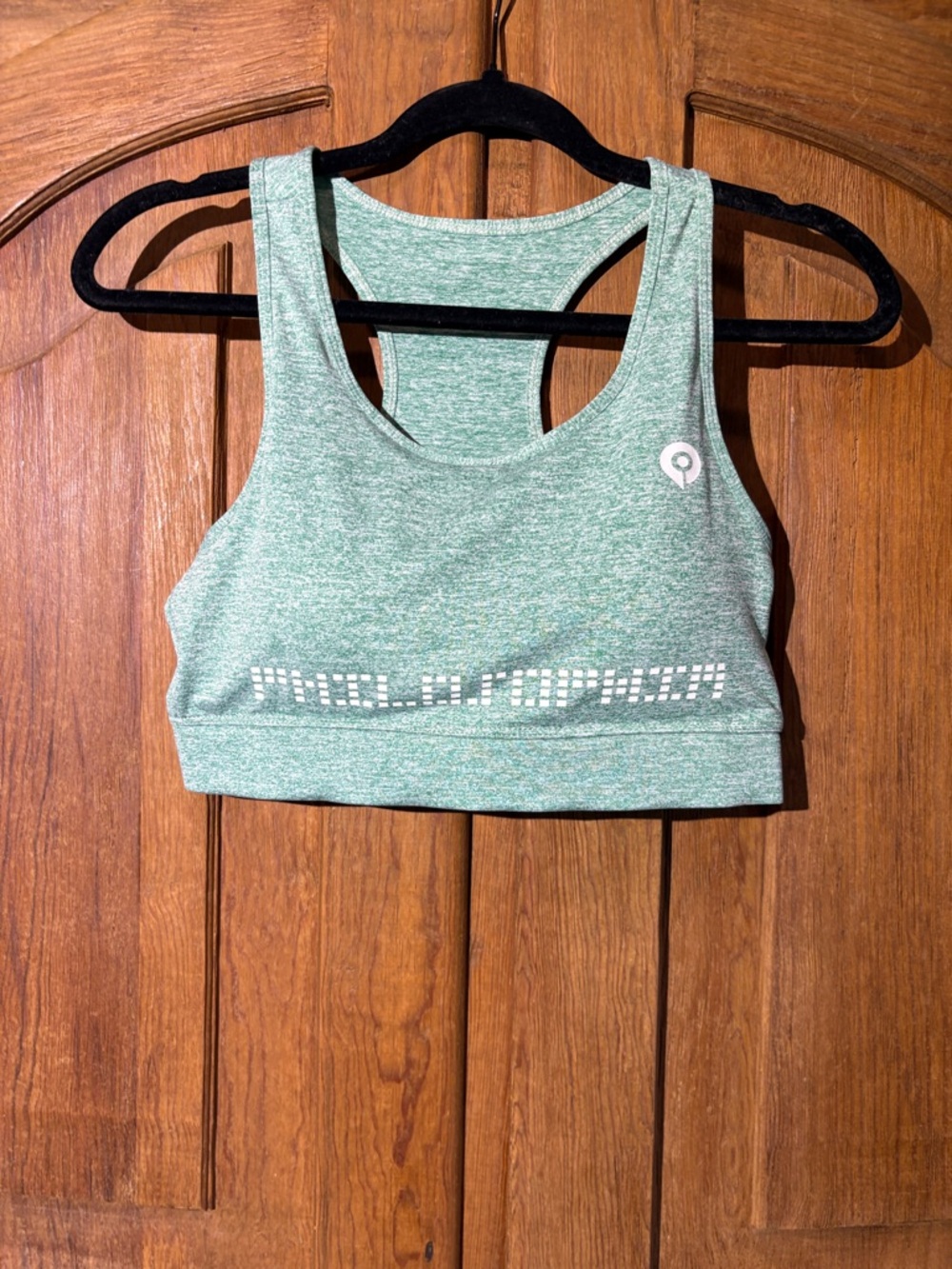Heathered Mint Racerback Sports Bra - Medium Support